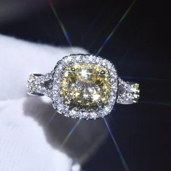 14K Aukso Papuošalai Žalia Pagalvėlė Topazas Žiedas Moterims Anillos Bague De Bizuteria Vestuvių Natūralus Akmuo Diamant 14 K Žiedų Dėžutė