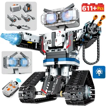 Miestas Kūrėjas Techninės RC Robotas Blokai Nuotolinio Valdymo Protingas Robotas Automobilių Ginklas Plytų Žaislai Vaikams Kalėdų Dovanos