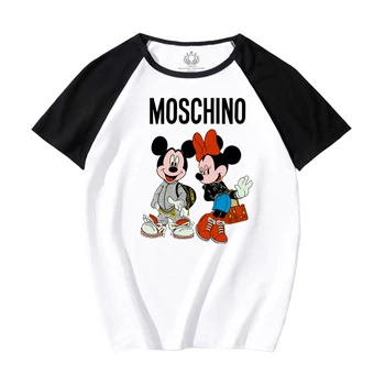 Naujas Animacijos Mickey Mouse Moterys T-shirt Prarasti korėjos Versija Moterų Marškiniai Minnie Mouse Kawaii Moteriški Drabužiai korėjos Drabužių