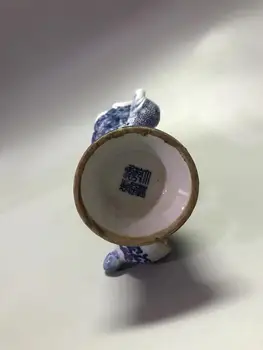 Kinijos seno porceliano Dragon formos virdulys su mėlynos ir baltos spalvos porceliano