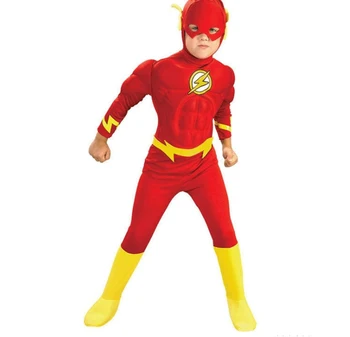 Superherojus Flash Barry Allen Kostiumas Berniukams Halloween Kostiumai Vaikams Atostogų Šalis Spektaklis Vaikams, tai Dovana Cool