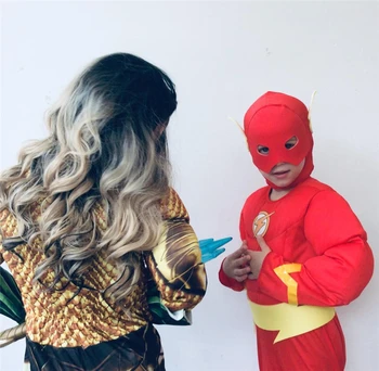 Superherojus Flash Barry Allen Kostiumas Berniukams Halloween Kostiumai Vaikams Atostogų Šalis Spektaklis Vaikams, tai Dovana Cool