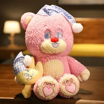 Rožinis meškiukas Apkabinti Lėlės, žaislai, Kūdikių Mergina Miega dėvėti Skrybėles Mėnulis pagalvę unikalus apkabinti dovana žaislai mergina gimtadienis