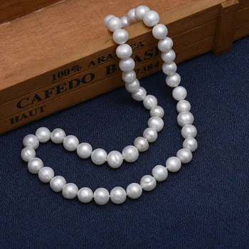 Natūralūs gėlavandenių perlų Chokers karoliai, papuošalai moterims, dovana naujos mados Juvelyrikos Originali Gėlavandenių Perlų Karoliai 7-8mm