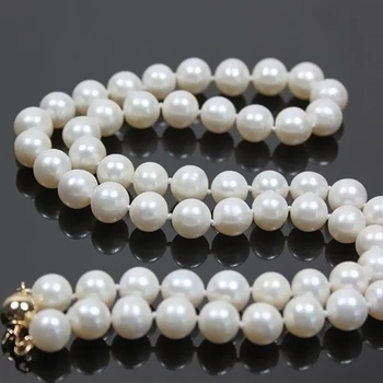 Natūralūs gėlavandenių perlų Chokers karoliai, papuošalai moterims, dovana naujos mados Juvelyrikos Originali Gėlavandenių Perlų Karoliai 7-8mm