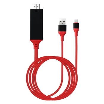 USB TypeC HDMI-comp Kabelio Adapteris Keitiklis USB 3.1 Įkrovimo Kabelis, 1080P 720P Ultra HD 