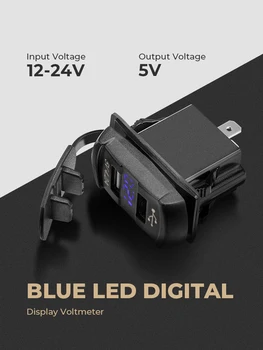 5V 4.2 Universalus LED Automobilinis Įkroviklis Dual USB Jungiklis, Can-AM Maverick X3 už Polaris RZR 800 900 1000 xp 