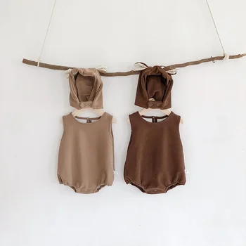 MILANCEL 2020 kūdikių bodysuits kailio pamušalu kūdikių berniukų drabužiai gyvūnų stiliaus bamblys mergaitės, vienas gabalas korėjos kūdikių apranga su skrybėlę