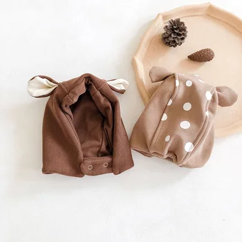 MILANCEL 2020 kūdikių bodysuits kailio pamušalu kūdikių berniukų drabužiai gyvūnų stiliaus bamblys mergaitės, vienas gabalas korėjos kūdikių apranga su skrybėlę