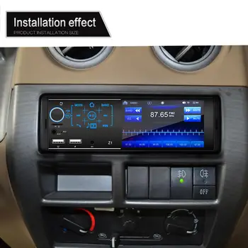 1Din Automobilio Radijas Stereo MP5 Player Multimedia Player Paramos USB, AUX, FM BT Vairo Nuotolinio Valdymo pultas Su Atbuline Kamera