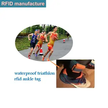 Atsparus vandeniui pasyvus žmonės/mėlynos spalvų žetonų atsakikliai, uhf rfid apyrankės žymeklis veikia laiko lustas rda sporto laiko sistemos