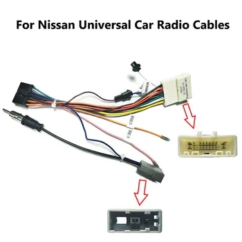 20 PIN Automobilio garso sistemos, elektros Instaliacijos Jungties Adapteris, skirtas 1din / 2din Android Maitinimo Kabelis, Diržas Tinka Nissan