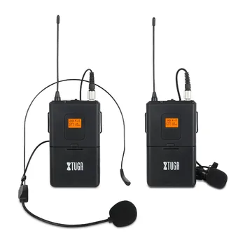 XTUGA GLXD8 Nešiojamų UHF Mikrofono Sistema su dėklą 2 Boydpack MIC LANGELĮ, Bevielės Belaidės Etape Bažnyčios vestuves
