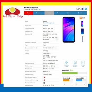10vnt/daug Touch Ekranas Xiaomi Redmi 7 Touch Panel skaitmeninis keitiklis Jutiklis Priekiniai LCD Stiklinis Lęšis REDMI 7 Touchscreen Pakeitimo