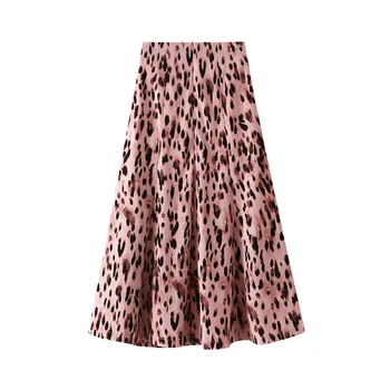 2020 Mados Moterų Leopardas spausdinti Sijonas Aukštu Juosmeniu-Line Sijonai Atsitiktinis Slim Sijonai Moterų Kietas Sijonai Saias Femme Streetwear
