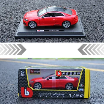 Bburago 1:24 Audi RS5 Kupė raudona automobilis liejimo modelio automobilių lieti automobilio modelis, modeliavimas, automobilių apdailos surinkimo dovana žaislas