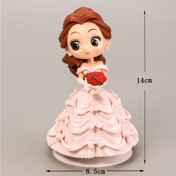 13cm Anime Posket Princesė Pav Žaislai Vestuvių Belle Mulan Princesė Veiksmų Skaičius, Modelio Surinkimo PVC Žaislai
