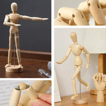 Kūrybos Medinių Meno Modelio Papuošalus Medinės Lėlės Bendras Rankas Namų Kambarį 