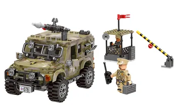 Xingbao Kariuomenės karo Džipas modelio blokai armijos automobilių skaičius plytų Suderinama Su žaislų vaikams berniukas dovana
