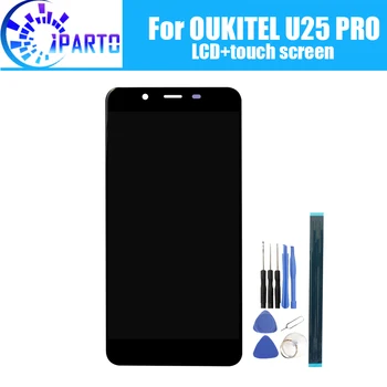 5.5 colių OUKITEL U25 PRO LCD Ekranas+Touch Ekranas Originalus Išbandyti LCD skaitmeninis keitiklis Stiklo plokštės Pakeitimas U25 PRO