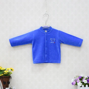 Kūdikių Marškinėliai 0-18 mėnesių berniukų ir mergaičių, veliūras mygtuką, drabužiai, naujagimių drabužiai, siuvinėti drabužiai vaikams kostiumas