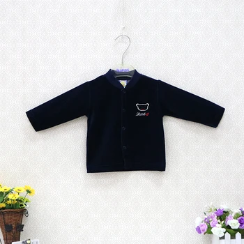 Kūdikių Marškinėliai 0-18 mėnesių berniukų ir mergaičių, veliūras mygtuką, drabužiai, naujagimių drabužiai, siuvinėti drabužiai vaikams kostiumas