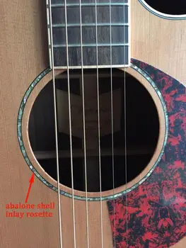 1x Gitara ausinukės PAUA Rozetės soundhole Apdaila kūrėjas, Gitara, Bosinė Ukulėle 110mm/5mm Luthier 