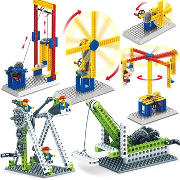 Išbandyta, Mechaninė Pavarų įrangos pardavimas, biuro įrangos Blokai Inžinerijos Vaikų Mokslo Švietimo KAMIENINIŲ Žaislai 3IN1 Suderinama
