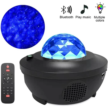 USB LED Star Naktį Šviesos Spalvinga Žvaigždėtas Dangus Naktį Led Šviesos Projektorius Blueteeth Projektorius, Muzikos Grotuvas LED Nakties Šviesos Dovanos