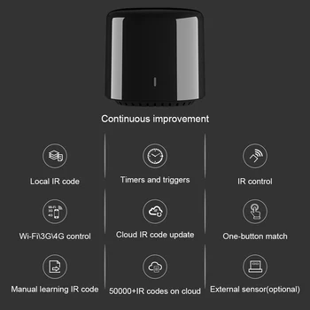 BroadLinkxCon RM4C Mini ir SPINDULIŲ Nuotolinio valdymo pultelis Belaidis Smart Home WIFI Balso Imtuvas Laikmatis 