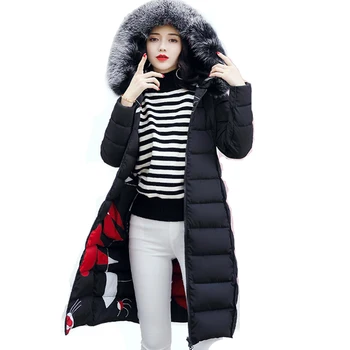 Su gobtuvu abiejų pusių dėvėti ilgas, paltai moterims 2020 atsitiktinis storio su kailio medvilnė paminkštinimas parkas žiemos outwear negabaritinių striukė feminina