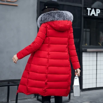 Su gobtuvu abiejų pusių dėvėti ilgas, paltai moterims 2020 atsitiktinis storio su kailio medvilnė paminkštinimas parkas žiemos outwear negabaritinių striukė feminina