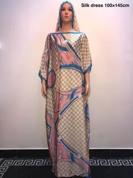 Nuostabi spausdinti Kaftan Šilko Suknelės Populiarus Malaizija Stiliaus Musulmonų moterys šilko suknelė afrikos suknelės moterims