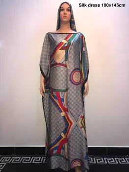 Nuostabi spausdinti Kaftan Šilko Suknelės Populiarus Malaizija Stiliaus Musulmonų moterys šilko suknelė afrikos suknelės moterims