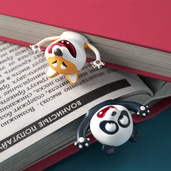 Creative 3D Stereo Žymą Mielas Animacinių filmų Gyvūnų Žymeklis Kawaii Katė Panda Žymą Puslapių Vaikams Dovanas Mokyklos Raštinės Prekes