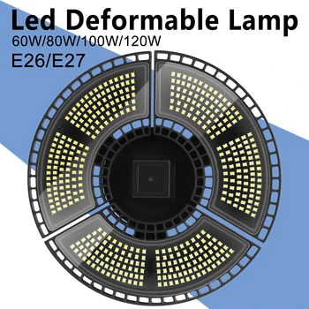 LED E27 Deformuoti Garažas Šviesos AC100-277V LED Lempos E26 Lemputė 60W 80W 120W 100W LED Vandeniui Lempa Garažas, Sandėlis Apšvietimas