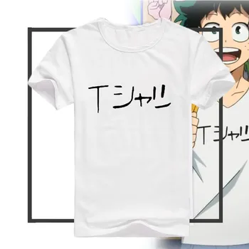 Naujas Boku no Herojus akademinės bendruomenės marškinėliai Japonija, Anime, Mano Herojus akademinės bendruomenės T-shirt Midoriya Izuku Cosplay Viršūnes Unisex Atsitiktinis Vyrų Medvilnės Tees
