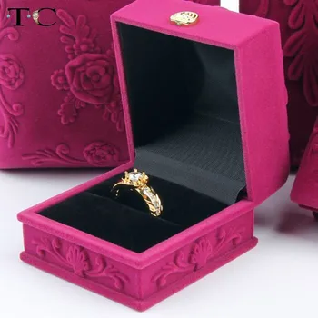 Aukščiausios Klasės Rose Papuošalų Dėžutės Reljefinis Žiedą, Apyrankę, Vėrinį Apranga Juoda Pakuotės Dėžutė Pakavimo Krepšiai Verslo
