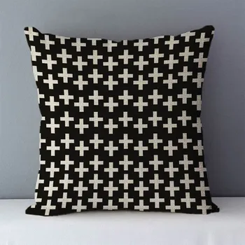 Kokybės Jaukus Populiarus geometrinis sofos pagalvėlių namų dekoratyvinės pagalvės medvilnės skalbiniai 45x45cm sėdynės atlošo pagalvėlės, patalynė užvalkalas