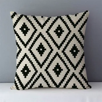 Kokybės Jaukus Populiarus geometrinis sofos pagalvėlių namų dekoratyvinės pagalvės medvilnės skalbiniai 45x45cm sėdynės atlošo pagalvėlės, patalynė užvalkalas