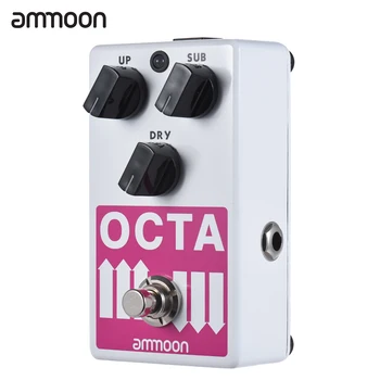 Ammoon OCTA elektrine Gitara, Tikslios Daugiabalsis Oktavos Generatorius Efektu Pedalas su Tiesa Apeiti Palaiko SUB/ IKI Oktavos