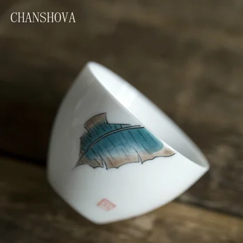 CHANSHOVA 60ml Tradicinės kinų šiuolaikinės handpainted Keramikos Teacup Kinija baltos plonos porceliano mažas Kavos Arbatos puodeliai H287