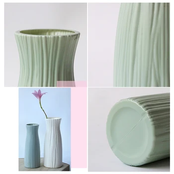 1Pce Šiaurės dekoratyvinė vaza imitacija keraminių gėlių krepšelis plastikinė vaza dekoratyvinis ornamentas vazonas vaza ornamentu