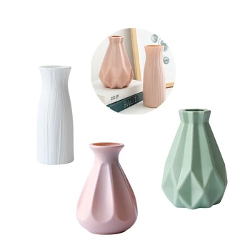 1Pce Šiaurės dekoratyvinė vaza imitacija keraminių gėlių krepšelis plastikinė vaza dekoratyvinis ornamentas vazonas vaza ornamentu