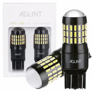 AGLINT 2VNT T20 7440 7443 LED Automobilio Lemputes W21/5W 4014 66 SMD Led Auto Reverse Stabdžių Posūkio Signalo Žibintai Balta Raudona Geltona 12-24V