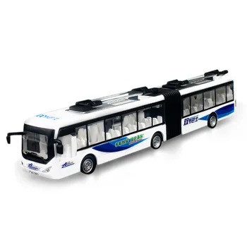 1:32 lydinio traukti atgal dvigubai autobusų aukštos modeliavimas miesto autobusų modelį, transporto priemonės, metalo diecasts mirksi muzikos berniukas žaislai nemokamas pristatymas