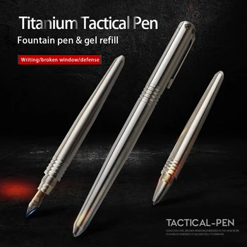 Titano taktinis rašiklis, multi-funkcija neveikia langas, aukštos kietumas lauko saugos gynybos priemonė, pen