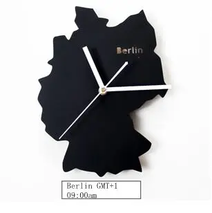 Metalo Vokietija Berlynas Kūrybinė Asmenybė Meno Išjungti Pasaulio Žemėlapyje Laikrodis 12inch 14inch Suvenyrų Parduotuvė Laikrodis