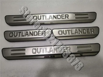 4 Vnt Automobilių Durų Slenksčio Apsaugos Mitsubishi Outlander 2013-2020 Apdaila Nusitrinti Pedalo Riba Padengti Priedai Nerūdijančio Plieno