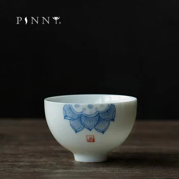 PRIJUOSTĖLĖ 55ML Handpainted Porceliano patys puodeliai Kinijos Kung Fu Arbatos Puodelio Rankų darbo Arbatos Ceremonija Priedai Tradicinės Kinų Drinkware
